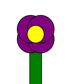 Flower with purple petals